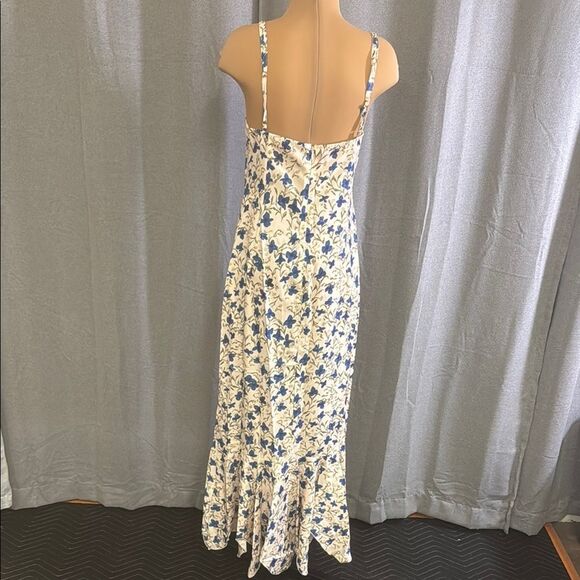 Commense Blue and Cream Floral Dress - Picture 9 of 12
